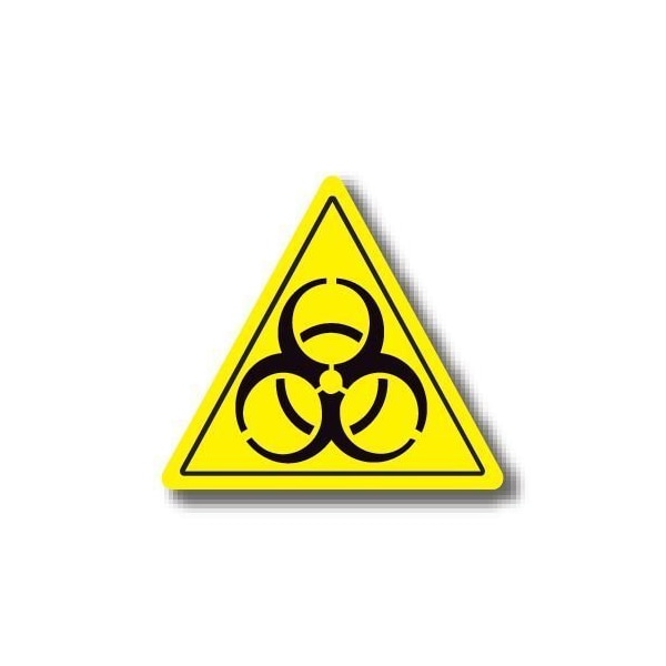 Ergomat 20in TRIANGLE SIGNS - Biohazard DSV-SIGN 400 #0081 -UEN - main